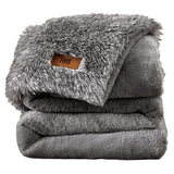 FRYE Arctic Luxe Faux Fur Throw, 60" × 70", 830 GSM Reversible Polyester Blanket