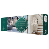 Flocked Cedar Tree 7ft Pre Lit 240 Warm White LED Light Indoor Outdoor Christmas