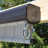 Koolspot Pole Operated Sun Shade – 6'W x 8'L Polyester Crank Sun Shade
