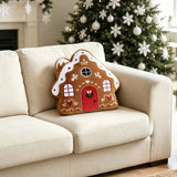 Brentwood Originals Holiday Decorative Pillow, Gingerbread House Penguin or Tree