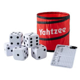 EastPoint Huge Yahtzee Set Includes (5) 5" Foam Dice, Pop-up Bucket & Score Card