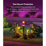 Govee RGBICWW Outdoor Path Lights, 4-Pack Smart LED Landscape Lighting with App
