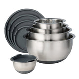 Tramontina 10-Piece Stainless Steel Mixing Bowl Set with Lids & Non-Slip Bases
