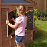 Wooden Outdoor Playhouse Kidkraft Sunny Bluff House Play Kitchen & Picnic Table
