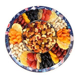 Vacaville Fruit 34 oz. Dried Fruit & Nut Happy Holidays Tin Tray
