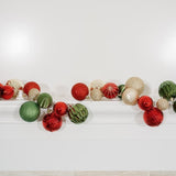 CG Hunter 6-Foot Pre-Lit Ornament Garland with 36 Warm White LED Lights