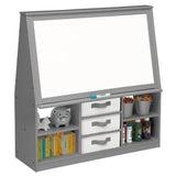 Delta Children At-home Artist Center Double-sided Easel with Bins and Shelves