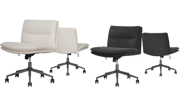 Elle Decor Gracie Criss-Cross Wide Office Chair - Luxury Fabric Relaxation Chair