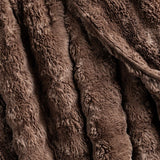 Life Comfort Bubble Faux Fur Throw, 60" × 70" Reversible 860 GSM Plush Blanket