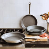 Made In CeramiClad 4-Piece Ceramic Non-Stick Frying Pan Set – 5-Ply Stainless Steel Pan