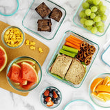 Snapware Pyrex 18-Piece Glass Food Storage Set – 9 Glass Containers with Airtight Locking Lids