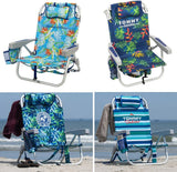 Tommy Bahama 5-Position Aluminum Folding Backpack Beach Chairs 2-Pack w/ Cooler