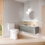 TOTO Drake Transitional Elongated 1.28 GPF Universal Height Tornado Flush Toilet, 2 pack