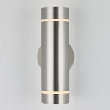 Artika 11.14" Indoor/Outdoor 2-Bulb Vertical Wall Light Black or Stainless Steel