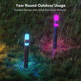 Govee RGBICWW Outdoor Path Lights, 4-Pack Smart LED Landscape Lighting with App