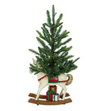 Member’s Mark 36" Pre-Lit Rocking Horse Nostalgic Christmas Topiary with 50 Lights