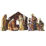 Member's Mark Hand-Painted Nativity Set with Creche & Removable Baby Jesus, 9-Piece