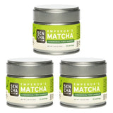 Sencha Naturals Emperor’s Ceremonial Matcha Green Tea Powder, 3-Tin 30g Each