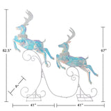 Member’s Mark 2-Piece Pre-Lit Leaping Deer Set with 160 Twinkling Cool White LED Lights