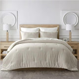 Evergrace 3-Piece Microfiber Waffle Comforter Set, Soft All-Season Down Alternative Bedding