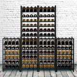 Neatfreak 24-Bottle Stackable Metal Wine Rack, Modular Kitchen Storage Shelf