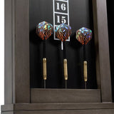 Barrington Palmer LED Dartboard Cabinet Set with 18" Bristle Board & 6 Steel-Tip Darts