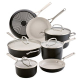 KitchenAid 11-Piece Ceramic Nonstick Pots and Pans Set Hard Anodized Induction