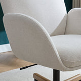 Henredon Murphy Fabric Office Chair, Cream Boucle, Adjustable Height