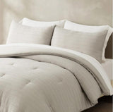 Evergrace 3-Piece Microfiber Waffle Comforter Set, Soft All-Season Down Alternative Bedding
