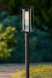 Lutec 4-pack 25 Lm Solar LED Pathway Lights - Aluminum Glass Frame Garden Lights