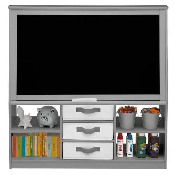 Delta Children At-home Artist Center Double-sided Easel with Bins and Shelves