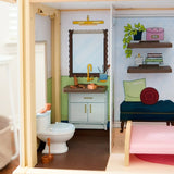 KidKraft 43" Pop-Up-N-Play Wooden Dollhouse, Fully Assembled with 51 Accessories