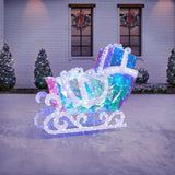Member’s Mark 48" Pre-Lit Prismatic Christmas Sleigh with 696 Twinkling LED Lights