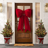 Member’s Mark 46" Oversized Velvet Christmas Door Bow, Red, Green or Tartan Plaid