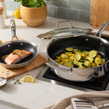 Henckels 11-Piece Stainless Steel Ceramic Nonstick Cookware Set Induction Safe