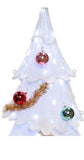 4.5 ft. Pre-Lit White Christmas Tree with Twinkling Cool White LED Lights
