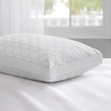 Martha Stewart Garden Trellis Quilted Pillow, 2-Pack Cotton-Tencel Cover Medium