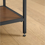 Bayside Furnishings Pierson 76-Inch Bookcase, 6 Fixed Shelves, Steel Frame