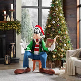 Disney 54" Animated Holiday Goofy with Motion Sensor, Songs and Moving Head