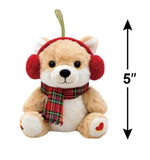 12-Day Plush Ornament Advent Calendar, Set of 12 Holiday Animal Plush Christmas Tree Ornaments