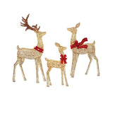 Member’s Mark 3-Piece Animated Pre-Lit Twisted Foil Deer Family with 315 LED Lights
