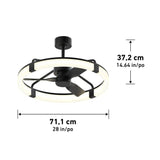 Artika Sunnyvale 28" LED Fandelier with Remote, Dimmable Light & 3 Fan Speeds
