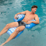 Big Joe Seabreeze Lounger XL Pool Float Chair No Air Fabric Float w/ Cup Holder