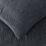 EVERGRACE Textured Velvet Comforter Set, 3-Piece with Down-Alternative Fill