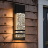 Cedar Hill LED Wall Light, 14" Black Hardwired Fixture, 470 Lumens, Warm White