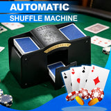 Automatic Card Shuffler for 1–4 Decks, USB Rechargeable Card Dealer Machine