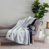 50" × 60" Berkshire Life Heated Faux Fur Throw – 4 Heat Settings, Reversible