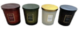 Bellevue 12 oz. Luxury Embossed Glass Candle, 4-pack Soy Blend Fragranced Wax