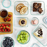 Snapware Pyrex 18-Piece Glass Food Storage Set – 9 Glass Containers with Airtight Locking Lids