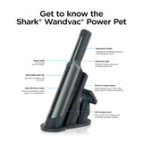 Shark WandVac Power Pet Cordless Hand Vacuum For Pet, Home and Car